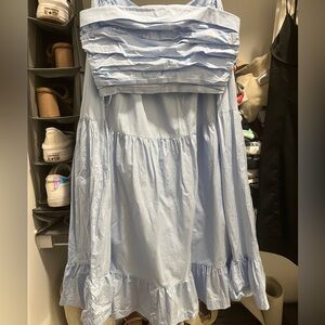 O.P.T. Blue 2-piece Skirt and Crop Top Set